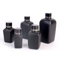 10ml matte black square essential oil glass bottle with screw lid